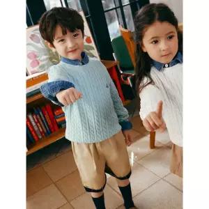 빈폴 BEANPOLE KIDS 클래식 케이블 니트 스웨터 - 라이트 그린