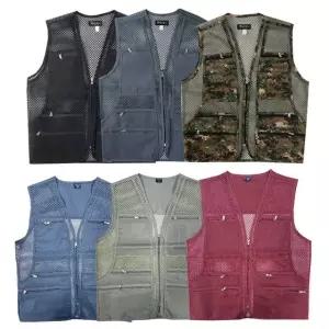 2장세트 마마로 남자 빅사이즈 등산 낚시 타스란 왕 망사 작업 조끼