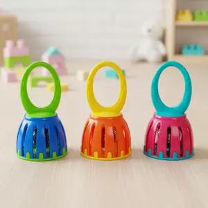 할릴릿 케이지벨 핸들벨 방울소리 딸랑이 악기놀이 유아악기 손잡이 벨 음악놀이 색상랜덤
