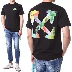 [오프 화이트]오프화이트 브러쉬 페인팅 애로우 반팔티셔츠/OMAA027S 23JER004 1084