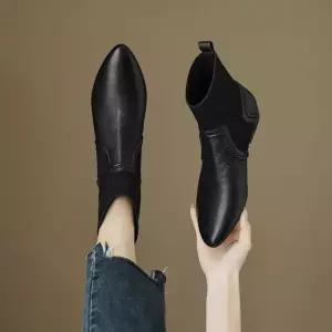 WZXNPD004 여성 가을 겨울 스틸레토 플랫 삭스 스니커즈