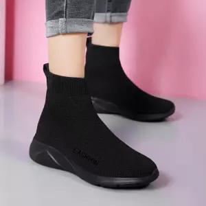 WZXNPD039 여성 가을 겨울 니트 통굽 삭스 스니커즈