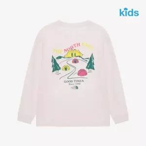 [노스페이스]키즈맨투맨 GQT NT7TR01U 키즈 캠프아웃 긴팔 라운드티 912330