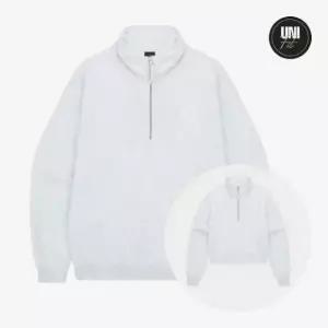 [노스페이스]맨투맨 DQC NM5MR01A 코어 하프집 SILVER 911689