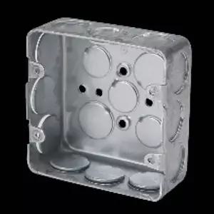 전기 철 매입박스 사각 스위치 2개용 44mm 3홀 스틸 배관 부속 설비