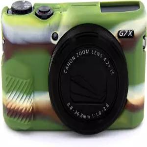 이지 후드 G7 마크 II 케이스 카메라 실리콘 캐논 파워샷 DSLR 카메라용 소프트 보호 커버 카모