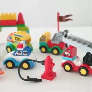 꾹상점3  듀플로 루미나D 호환로봇변신경찰소방자동차블럭124p내맘대로