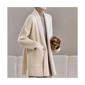 하프 롱 여성 니트 겨울 가을 카디건 코트 빅사이즈 고급스러움 데일룩 DAOL4