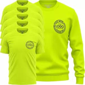 프린트박스 오리지널 남성용 작업 셔츠 5팩 티셔츠 1벌 스웨트셔츠 눈에 잘 띄는 맞춤 작업복 유니폼 남성