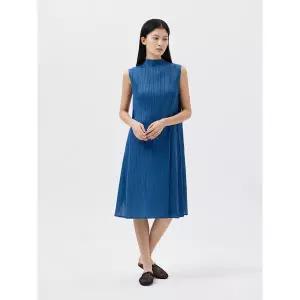 [플리츠미][최초가 218000원] 반넥 캡소매 플리츠 원피스_EPOPM126006