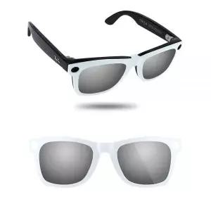 Fiskr 레이밴 Meta Wayfarer RW4006 및 Gen 2 RW4012용 편광 클립온 선글라스 (사이즈 50-22), 변색 클립,