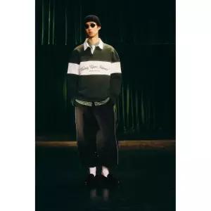 ZARA 컬러 블록 자수 폴로셔츠 - 초록