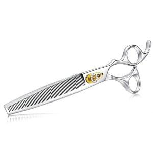 드림 리치 얇아지는 반려견 가위 - 조절 가능한 나사가 있는 8인치 전문 반려동물 그루밍