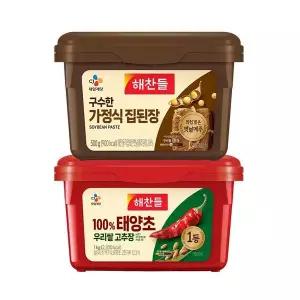 [CJ제일제당][CJ]해찬들 100% 태양초 우리쌀고추장1kg+구수한집된장500g[35759061]