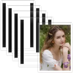 냉장고용 Nirvany 5팩 8.5인치 x 11인치 마그네틱 사진 액자 냉장고 사물함 또는 사무실용 대형 투명 홀더