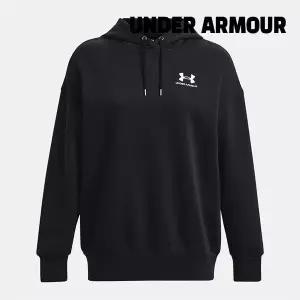 [하프클럽/언더아머]언더아머 후드티 /d6- 1379495-001 / 여성 UA 아이콘 플리스 오버사이즈 후디