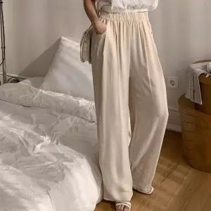 [신상오픈런]여름긴바지 살랑 여자 밴딩 와이드팬츠 스판슬랙스 (29414668)