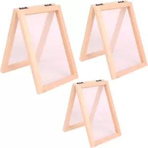 써니 스마일링 3 PCS 종이 제작 화면 사이즈 2 인 1 나무 키트 몰드 및 데클 DIY 공예 말린 꽃