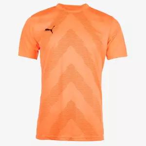 푸마 형광 주황색 반팔 축구 팀복 유니폼 기능성상의 기본티 편안하게입을수있는 나들이 가벼운착용감