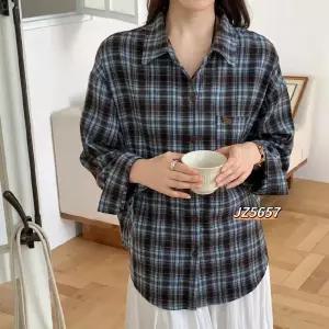 스파이더맨 여친 빈티지 가을 셔츠 상의 긴팔 카디건 체크 OPH3