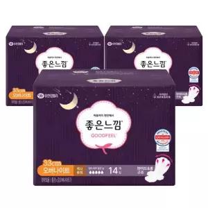 좋은느낌 오리지널 맥시슬림 33cm 오버나이트 14Px3팩