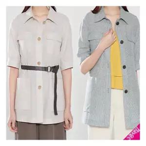 르오트 에디션 벨티드 카라 린넨자켓 3130908