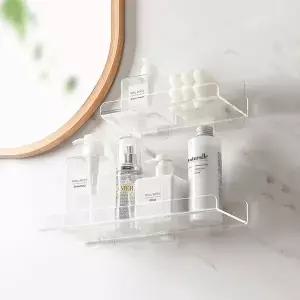 [하프클럽/셀러허브]아크릴 무타공 선반 벽책꽂이 투명 50x400mm_A400_037