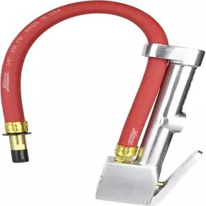 밀턴 S-504 아날로그 타이어 인플레이터 압력 게이지 15인치 호스 스트레이트 헤드 에어 척 미국산 10-160