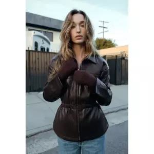 ZARA 쇼트 니트 미튼 - 초콜렛