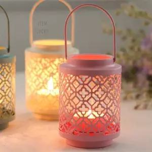 ITEM LUCKY 철제 캔들홀더 B 핑크 캔들조명홀더 철제무드등 감성촛대