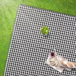 캠핑 잔체크 돗자리(200x200cm) 블랙 캠핑 야외돗자리