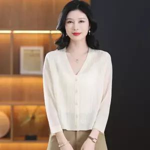 엘럽 여친 니트 춘하 아우터 쇼트 가디건 쿨링 래시가드 상의 에어컨 얇은 원템1