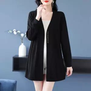 엘럽 니트 여자 하계 봄 얇은 케이프 아우터 카디건 쿨링 원템1