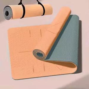 WESTTUNE 요가 매트 미끄럼 방지 필라테스 피트니스 여성용 운반용 스트랩과 가방이 포함된 찢어짐 운동