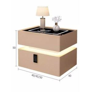 콘센트협탁 안방 led 침실 40cm 스마트 그레이 라이트 캐비닛