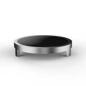 플렉시티 랩스 UFO, 아스트랄 축 회전 상단 베이스 - 저마찰 오목 유리 및 알루미늄 도킹 스테이션 하단 측면 3 1/4 인치