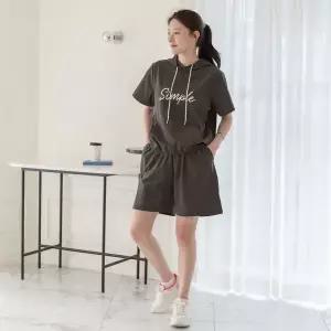 [하프클럽/서울양말]여성 여름 아노락 후드 반팔 빅사이즈 엄마옷 외출 운