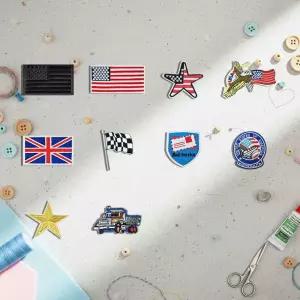 열접착패치 가방 옷 꾸미기 밀리터리 와펜 10개 세트 자수와 다미 패치 에코백 리폼 귀여운와 DIY 캐릭터