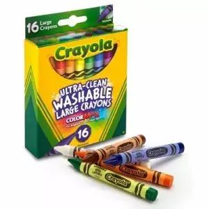 업위드 크레욜라 굵은 수성크레용 16색 울트라클린