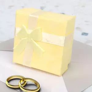반지포장상자 옐로우 반지고정 귀걸이포장 돌반지케이스