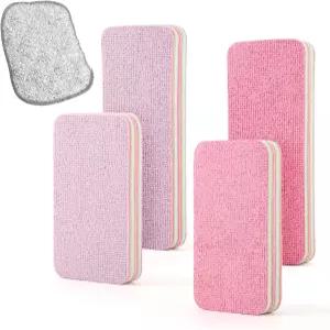 4팩 12겹 필러블 극세사 스펀지 슈퍼 섬유 래그 뛰어난 액체 흡수 능력 얼룩 제거제 가정용 주방 욕실 거실