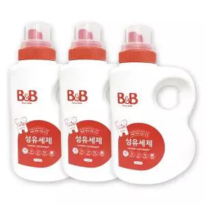 비앤비 섬유세제 용기 1500ml x3개 섬유유연제 비앤비세제 아기 자스민 베르가못