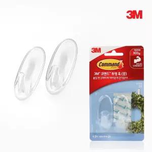 [3M] 코맨드벽걸이 벽걸이 투명 훅 17091(중)