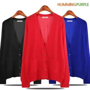 [허밍퍼플]봄 신상 가디건 날씬한 루즈핏 롱 카디건 니트 조끼 집업 후드 여자옷 큰언니 빅사이즈여성의류