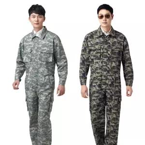 밀리터리 얼룩무니 춘추 춘하 스즈끼 상하일체형 작업복 정비복