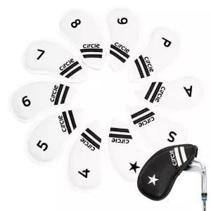 써클 디자인 골프 아이언 헤드 커버 10개 세트