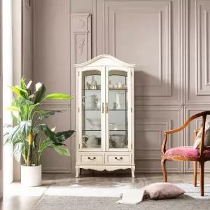 [퍼니프랑] 수입 유럽형 빈티지 엔틱가구 RG 43 양문 미색 진열 장식장