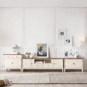 수입 유럽형 빈티지 엔틱가구 RG 22 꼬망 아이보리 TV 드레스 거실장 세트