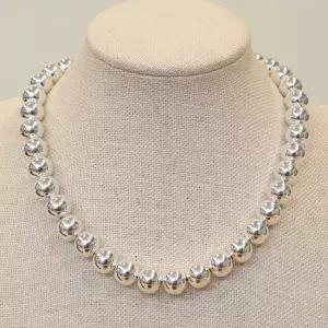 실버 10미리 은볼목걸이 왕볼 볼드