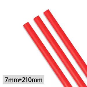 [해피팩]7mm 일자형 빨대 레드 벌크포장 1박스 10000개 일회용 스트로우